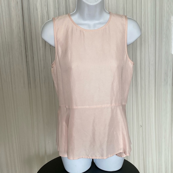 REDUCED! Club Monaco Seymour peplum sleeveless top. Very soft pink! Sz S - Picture 5 of 17